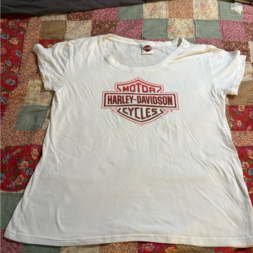 Harley-Davidson White and Red Women's extra large Tee
